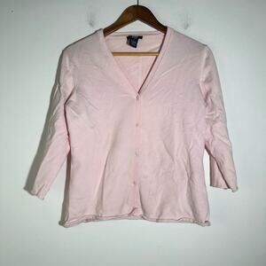 GAP Pink Relaxed Button Down Cardigan